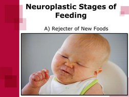 Neuroplastic Stages of 
Feeding 
 
      A) Rejecter of New Foods 
