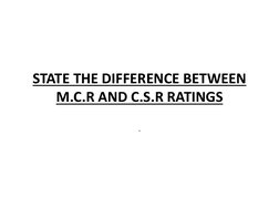 Mcsr Document Difference Between MCR and CSR Ratings | PDF | Rotating Machines | Ships