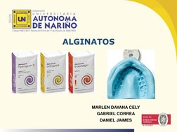 ALGINATOS
MARLEN DAYANA CELY 
GABRIEL CORREA
DANIEL JAIMES
