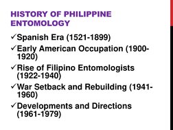 History of Entomology in the Philippines | PDF | Entomology | Insecticide