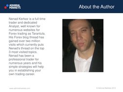 About the Author
Nenad Kerkez is a full time
trader and dedicated
Analyst, well known for
numerous websites for
Forex trading