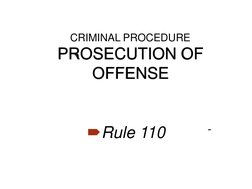 Criminal Procedure Rules 110-127 Overview | PDF | Prosecutor | Jurisdiction