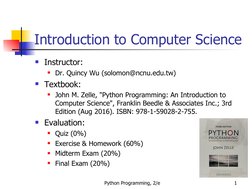 The Introduction To Computer Science | PDF | Programming Language ...