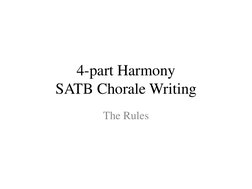SATB Four-Part Harmony Guidelines | PDF | Elements Of Music | Music Theory
