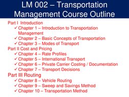 Introduction to Transportation Management | PDF | Transport | Logistics