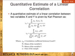 RESEARCH METHODOLOGY CONCEPTS AND CASES
D R D E E PAK C H AWLA         D R N E E N A SON D H I
Quantitative Estimate of a Lin