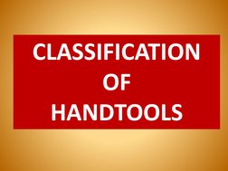 Classification of Carpentry Hand Tools | PDF | Woodworking | Tools