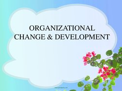 ORGANIZATIONAL 
CHANGE & DEVELOPMENT
1
