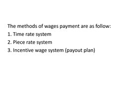 Overview of Wage Payment Methods | PDF | Piece Work | Wage