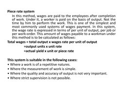 Overview of Wage Payment Methods | PDF | Piece Work | Wage