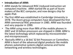 Introduction to ARM Architecture | PDF | Arm Architecture | Microprocessor