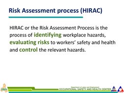HIRAC: Risk Assessment in Safety | PDF | Occupational Safety And Health ...