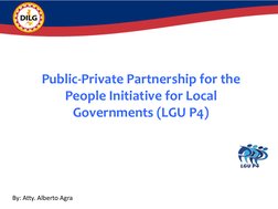 LGU P4: Public-Private Partnership Guide | PDF | Public–Private ...