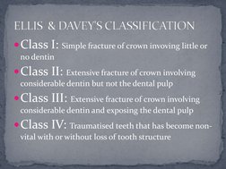 Ellis Tooth Fracture Classification Guide | PDF | Human Tooth | Healing