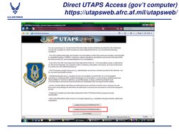 UTAPS Web Guide for Air Force Reserve | PDF | Information Technology ...