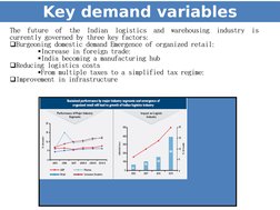 The
future
of
the
Indian
logistics
and
warehousing
industry
is
 
 
 
 
 
: 
currently governed by three k