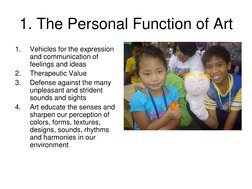 Functions of Art: Personal, Social, Physical | PDF | Psychological ...