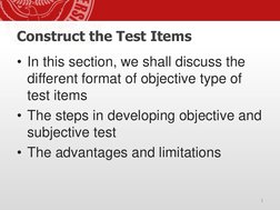 Guidelines for Constructing Test Items | PDF | Multiple Choice ...