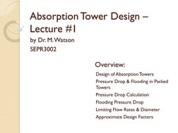 Absorption Tower Design Principles | PDF | Gases | Fluid Dynamics