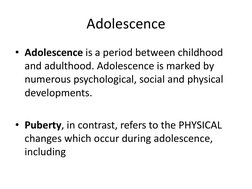 Adolescent Example Physical Development Stages in Childhood | PDF | Puberty | Adolescence