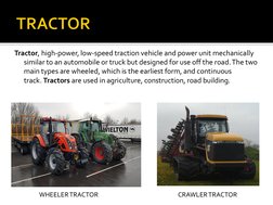 Short Notes Tractor Overview of Tractor Types and Uses | PDF