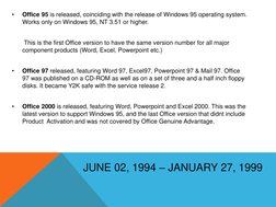 Microsoft Office Release History 1988-2019 | PDF | Microsoft Office ...