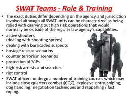 Swat Roles SWAT Team Composition and Roles | PDF | Swat | Firearms
