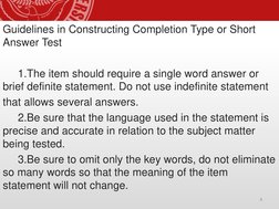 Understanding Supply Type Test Items | PDF | Multiple Choice ...