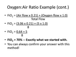 Ra Fio2 FiO2 Calculation and Flow Rate Guide | PDF | Oxygen | Flow Measurement