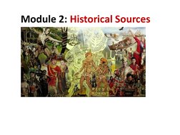 Module 2: Historical Sources
