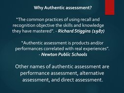 Characteristics of Authentic Assessment | PDF | Educational Assessment ...