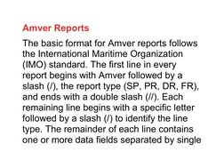 Amver Report Formatting Guide | PDF | Navigation | Water Transport