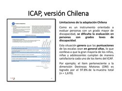 Fundamentos del ICAP en Chile | PDF | Discapacidad intelectual | Evaluación