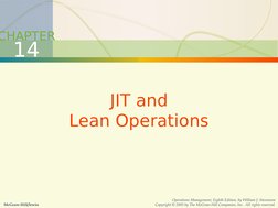 Chap014 - JIT and Lean Operations | PDF | Lean Manufacturing | Inventory