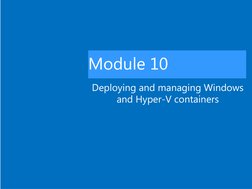 Managing Windows and Hyper-V Containers | PDF | Hyper V | Microsoft Windows