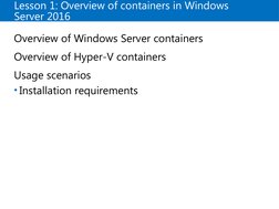 Managing Windows and Hyper-V Containers | PDF | Hyper V | Microsoft Windows