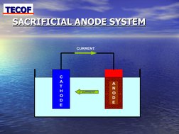   
  
SACRIFICIAL ANODE SYSTEM
SACRIFICIAL ANODE SYSTEM
TECOF
TECOF
C
A
T
H
O
D
E
A
N
O
D
E
CURRENT
CURRENT
