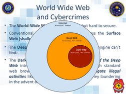 World Wide Web
and Cybercrimes
• The World-Wide Web is easy to access but hard to secure.
• Conventional web browsers can onl