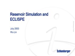 ECLIPSE Reservoir Simulation Overview | PDF | Petroleum Reservoir | Aquifer