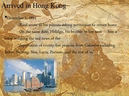 December 1, 1891
~Rizal wrote to his parents asking permission to return home
~On the same date, Hidalgo, his brother in law