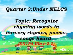 Recognizing Rhymes in Nursery Songs | PDF | Social Science