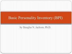 Basic Personality Inventory Overview | PDF | Psychology | Applied ...