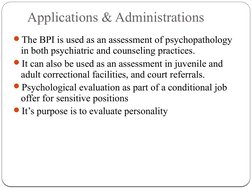 Basic Personality Inventory Overview | PDF | Psychology | Applied ...