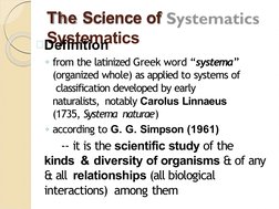 Systematicity Definition Introduction to Systematics in Biology | PDF | Taxonomy (Biology) | Species