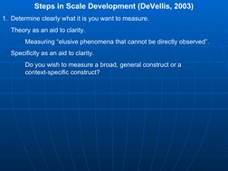 Steps in Scale Development Process | PDF | Quality Of Life ...