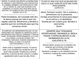 Oraciones y Tarjetas para Bendecir Alimentos | PDF | María, madre de ...
