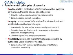 (http://www.greatlearning.edu.hk/index.html)Page 
Page 33  
CIA Principles
Fundamental principles of security
• Confidentia