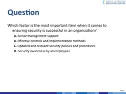 (http://www.greatlearning.edu.hk/index.html)Page 
Page 55  
Question
Which factor is the most important item when it comes t