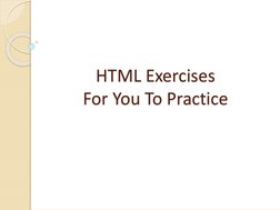 HTML Practice Exercises for Beginners | PDF | Html Element | Html