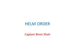 Helms Order Helm Commands and Procedures Guide | PDF | Navigation | Ships